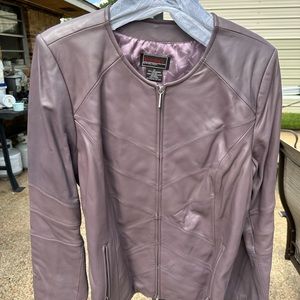 Bradley Bayou Moto leather Jacket Zip Pockets Lined Size XL